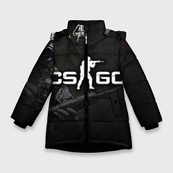 Куртка зимняя для девочки CS:GO SWAT, цвет: 3D-черный