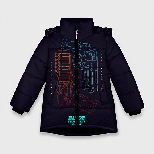 Зимняя куртка для девочки Blade Runner Guns / 3D-Черный – фото 1