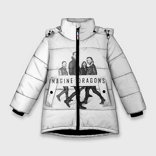 Зимняя куртка для девочки Imagine Dragons: White / 3D-Черный – фото 1