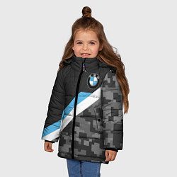 Куртка зимняя для девочки BMW: Pixel Military, цвет: 3D-черный — фото 2