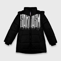 Куртка зимняя для девочки Sarcasm, цвет: 3D-черный
