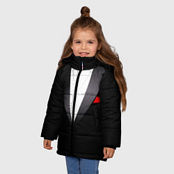 Куртка зимняя для девочки Смокинг мистера, цвет: 3D-черный — фото 2