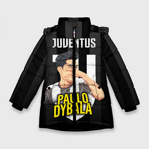 Зимняя куртка для девочки FC Juventus: Paulo Dybala / 3D-Черный – фото 1