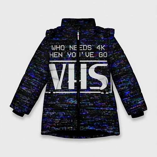 Зимняя куртка для девочки 4K VHS / 3D-Черный – фото 1
