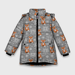 Зимняя куртка для девочки Зимние лисицы