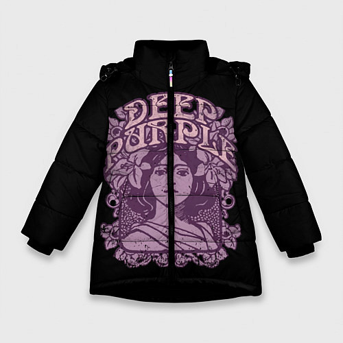 Зимняя куртка для девочки Deep Purple / 3D-Черный – фото 1