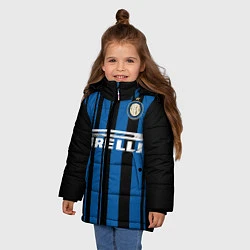 Куртка зимняя для девочки Inter FC: Home 17/18, цвет: 3D-черный — фото 2