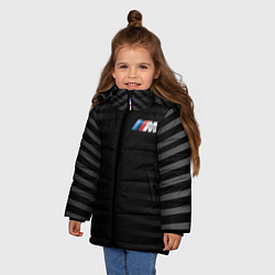 Куртка зимняя для девочки BMW M BLACK & GREY, цвет: 3D-черный — фото 2