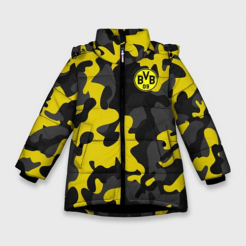 Зимняя куртка для девочки Borussia 2018 Military Sport / 3D-Черный – фото 1