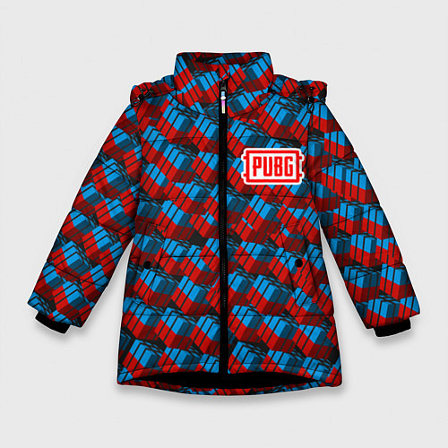 Зимняя куртка для девочки PUBG: Weapon Boxes / 3D-Черный – фото 1