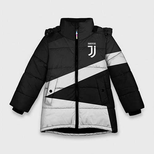 Зимняя куртка для девочки FC Juventus: Sport Geometry / 3D-Черный – фото 1