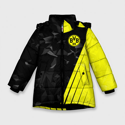 Зимняя куртка для девочки FC Borussia Dortmund: Abstract / 3D-Черный – фото 1