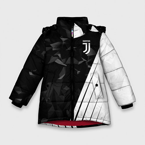 Зимняя куртка для девочки FC Juventus: Abstract / 3D-Красный – фото 1