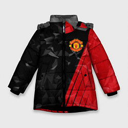 Куртка зимняя для девочки FC Manchester United: Abstract, цвет: 3D-черный