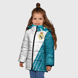 Куртка зимняя для девочки FC Real Madrid: Abstract, цвет: 3D-красный — фото 2