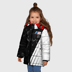 Куртка зимняя для девочки BMW M: Poly Sport, цвет: 3D-черный — фото 2