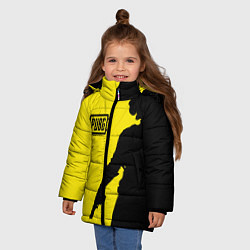 Куртка зимняя для девочки PUBG: Yellow Shadow, цвет: 3D-черный — фото 2