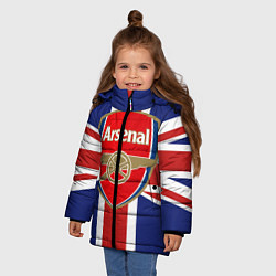 Куртка зимняя для девочки FC Arsenal: England, цвет: 3D-черный — фото 2