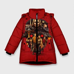 Куртка зимняя для девочки Wolfenstein Planet, цвет: 3D-черный