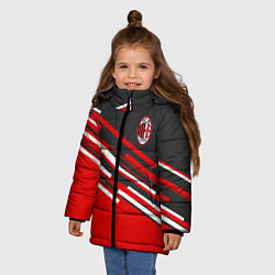 Куртка зимняя для девочки АC Milan: R&G, цвет: 3D-черный — фото 2