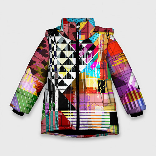 Зимняя куртка для девочки RGB Geometry / 3D-Черный – фото 1