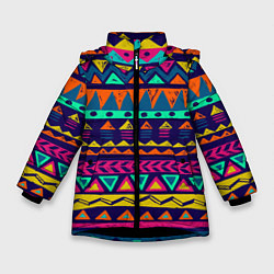 Зимняя куртка для девочки Индейский орнамент