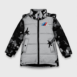 Куртка зимняя для девочки BMW 2018 M Sport Creative, цвет: 3D-черный