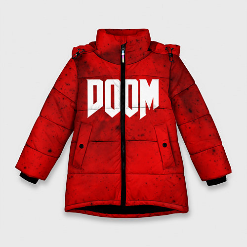 Зимняя куртка для девочки DOOM: Marsian Blood / 3D-Черный – фото 1