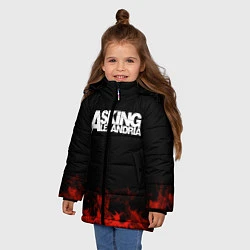 Куртка зимняя для девочки Asking Alexandria: Flame, цвет: 3D-черный — фото 2