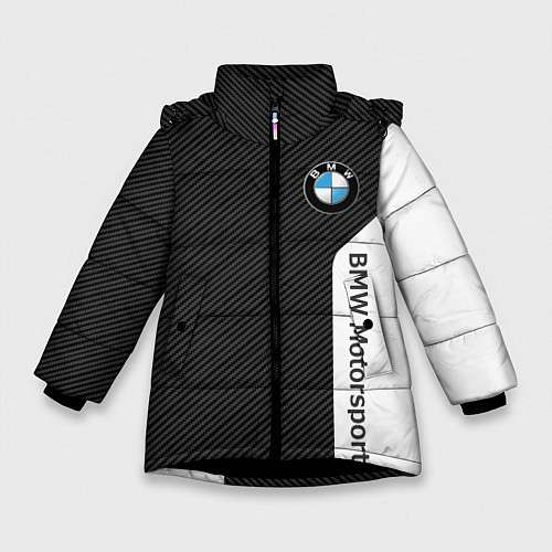 Зимняя куртка для девочки BMW CARBON БМВ КАРБОН / 3D-Черный – фото 1