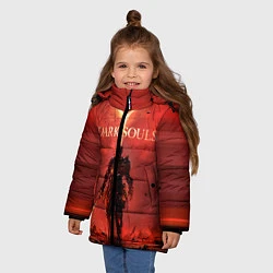 Куртка зимняя для девочки Dark Souls: Red Sunrise, цвет: 3D-черный — фото 2