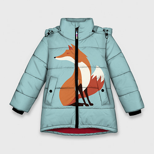 Зимняя куртка для девочки Minimal Fox / 3D-Красный – фото 1