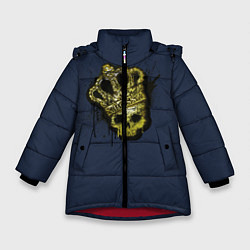 Зимняя куртка для девочки Cs:go - Crown graffiti Корона