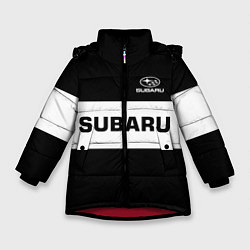 Куртка зимняя для девочки Subaru: Black Sport, цвет: 3D-красный