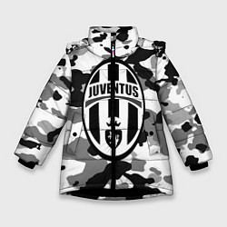 Куртка зимняя для девочки FC Juventus: Camouflage, цвет: 3D-черный