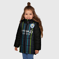 Куртка зимняя для девочки FC Manchester City: Away 18/19, цвет: 3D-черный — фото 2