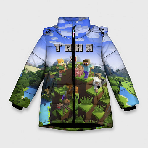Зимняя куртка для девочки Майнкрафт: Таня / 3D-Черный – фото 1
