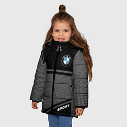Куртка зимняя для девочки BMW SPORT БМВ СПОРТ, цвет: 3D-черный — фото 2