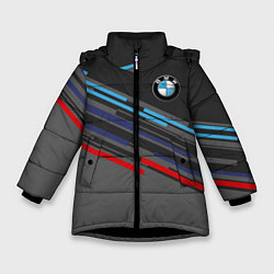 Куртка зимняя для девочки BMW BRAND COLOR, цвет: 3D-черный