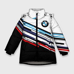 Куртка зимняя для девочки BMW BRAND COLOR БМВ, цвет: 3D-светло-серый