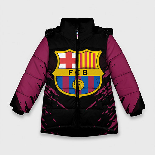 Зимняя куртка для девочки Barcelona FC: Sport Fashion / 3D-Черный – фото 1