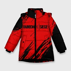 Куртка зимняя для девочки R6S: Red Style, цвет: 3D-черный
