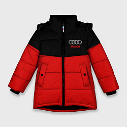 Куртка зимняя для девочки Audi R&B, цвет: 3D-черный