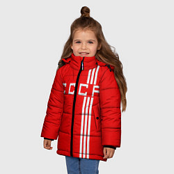 Куртка зимняя для девочки Cборная СССР, цвет: 3D-черный — фото 2
