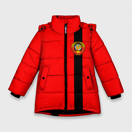 Зимняя куртка для девочки Советский Союз / 3D-Черный – фото 1
