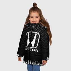 Куртка зимняя для девочки Honda: Black Side, цвет: 3D-красный — фото 2
