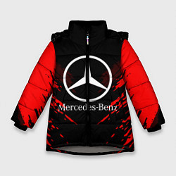 Куртка зимняя для девочки Mercedes-Benz: Red Anger, цвет: 3D-светло-серый