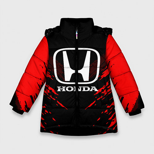Зимняя куртка для девочки Honda: Red Anger / 3D-Черный – фото 1
