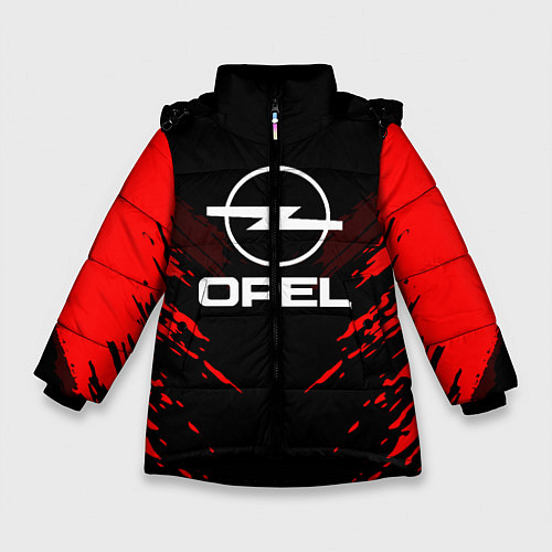 Зимняя куртка для девочки Opel: Red Anger / 3D-Черный – фото 1