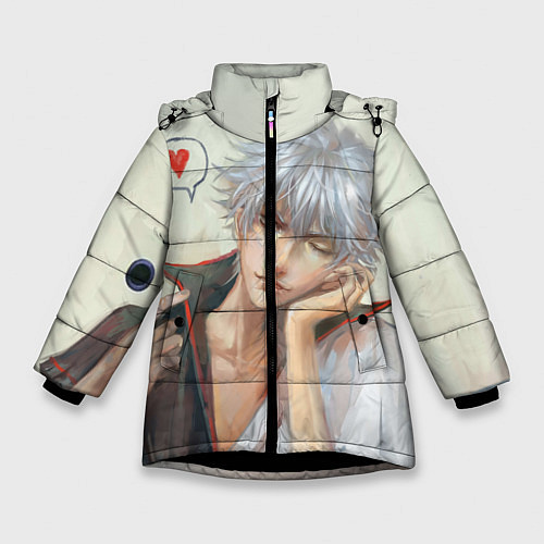 Зимняя куртка для девочки Sakata Gintoki / 3D-Черный – фото 1